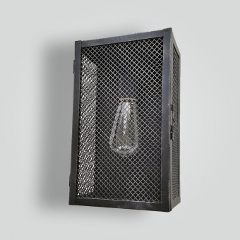 7767-5-mb1-alst-w-sh Perforated Cage Wall Lantern - ADG Lighting Collection