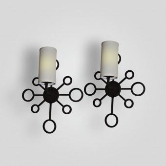 7795-mb1-ir-s-ba Spago Cross Sconce Royere Style - ADG Lighting Collection