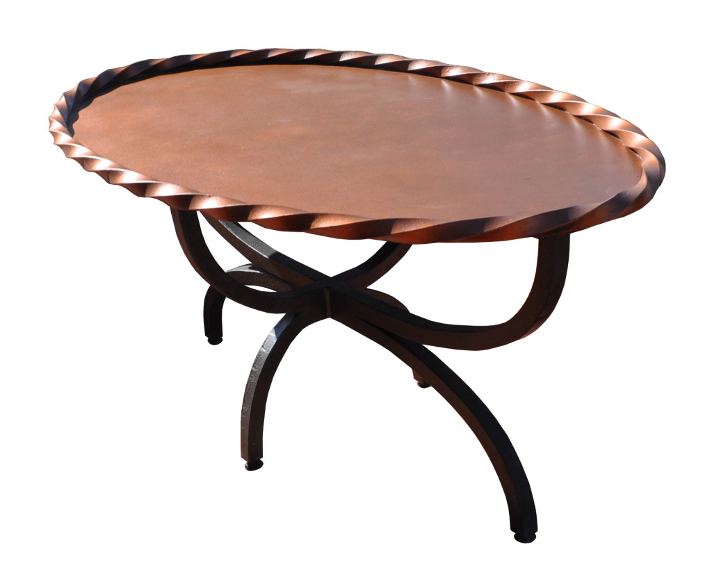 10020 Ir Ta Copper Style Platter Top Coffee Table Lighting – ADG Lighting
