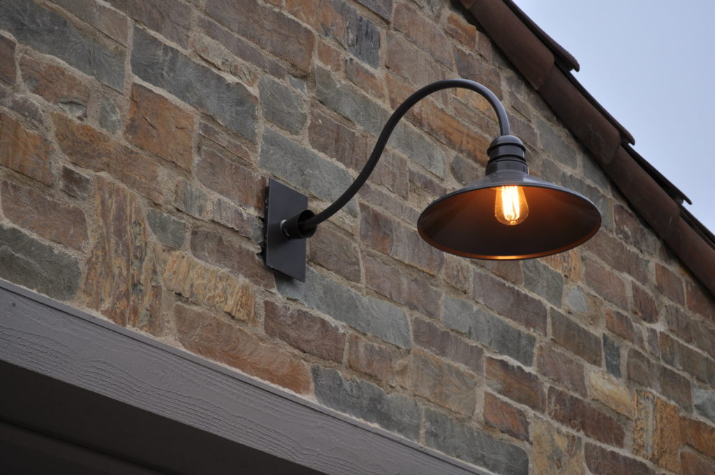 Custom Lantern And Garage Light Modern Traditional Architecture Stone House