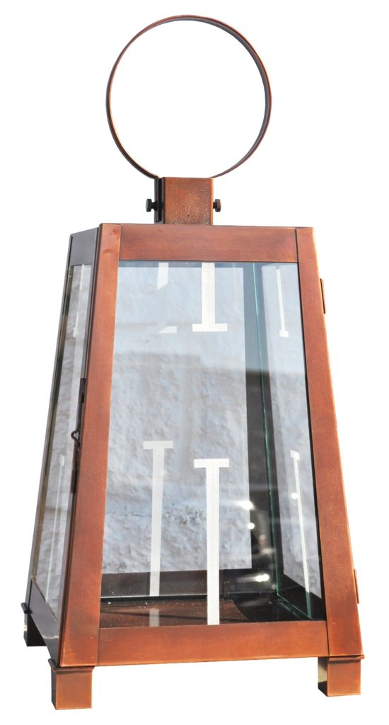 On Ground Lantern 762 Cb1 Br P Sh Rex Lantern With Etched Glass Pattern ADG Lighting