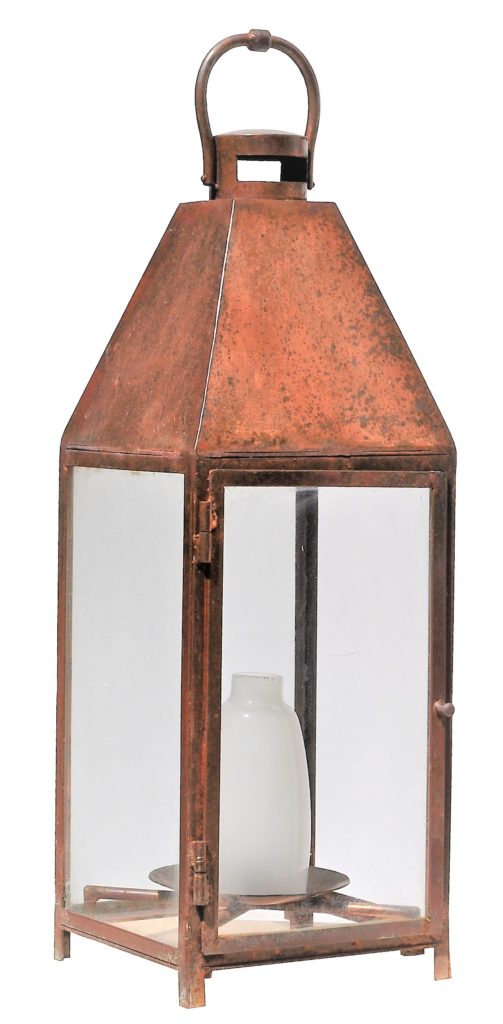 On Ground Lantern 862 Mb1 St Pi Ba Copper Plated Landscape Lantern With Frosted Glass Center 2 ADG CR – ADG Lighting