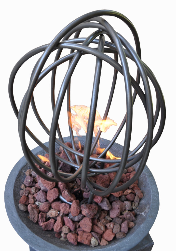 12009 Ir Contemporary Iron Sculpture For Fire Pit