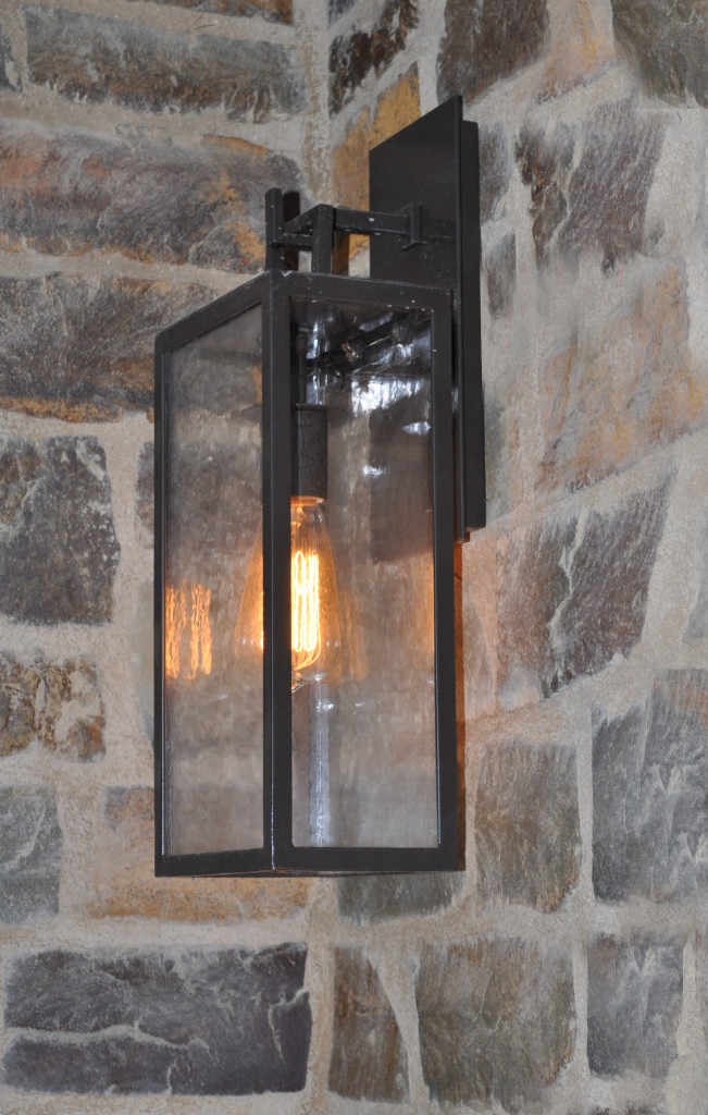 297 Mb1 Ir W Ba Barstock Iron Light Modern Lantern Or Transitional Side View