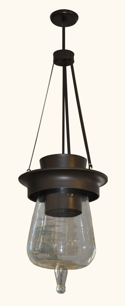7016 Mb1 Br H Sh Pyrex Bell Jar Pendant LED Light Fixture