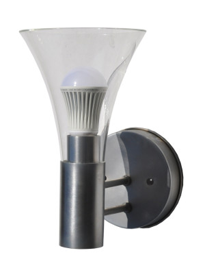 5206 LED Br S Sh Pyrex Glass Trumpet Sconce Styled Vintage Light 786x1024