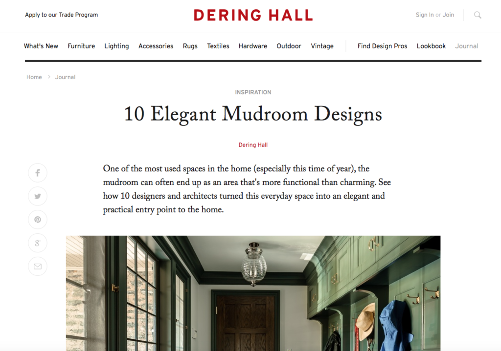 Dering Hall Mudroom Designs Adg