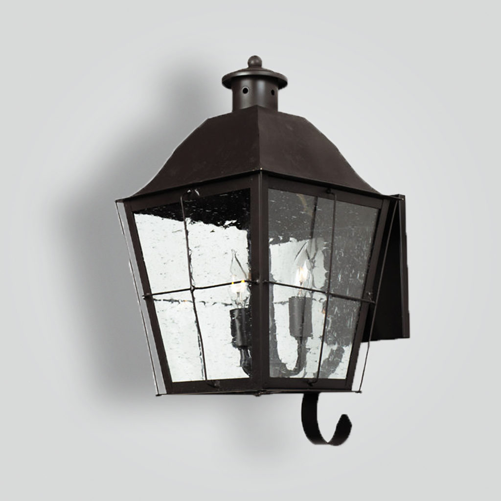 462-cb2-br-w-sh Traditional Brass Lantern – ADG Lighting Collection