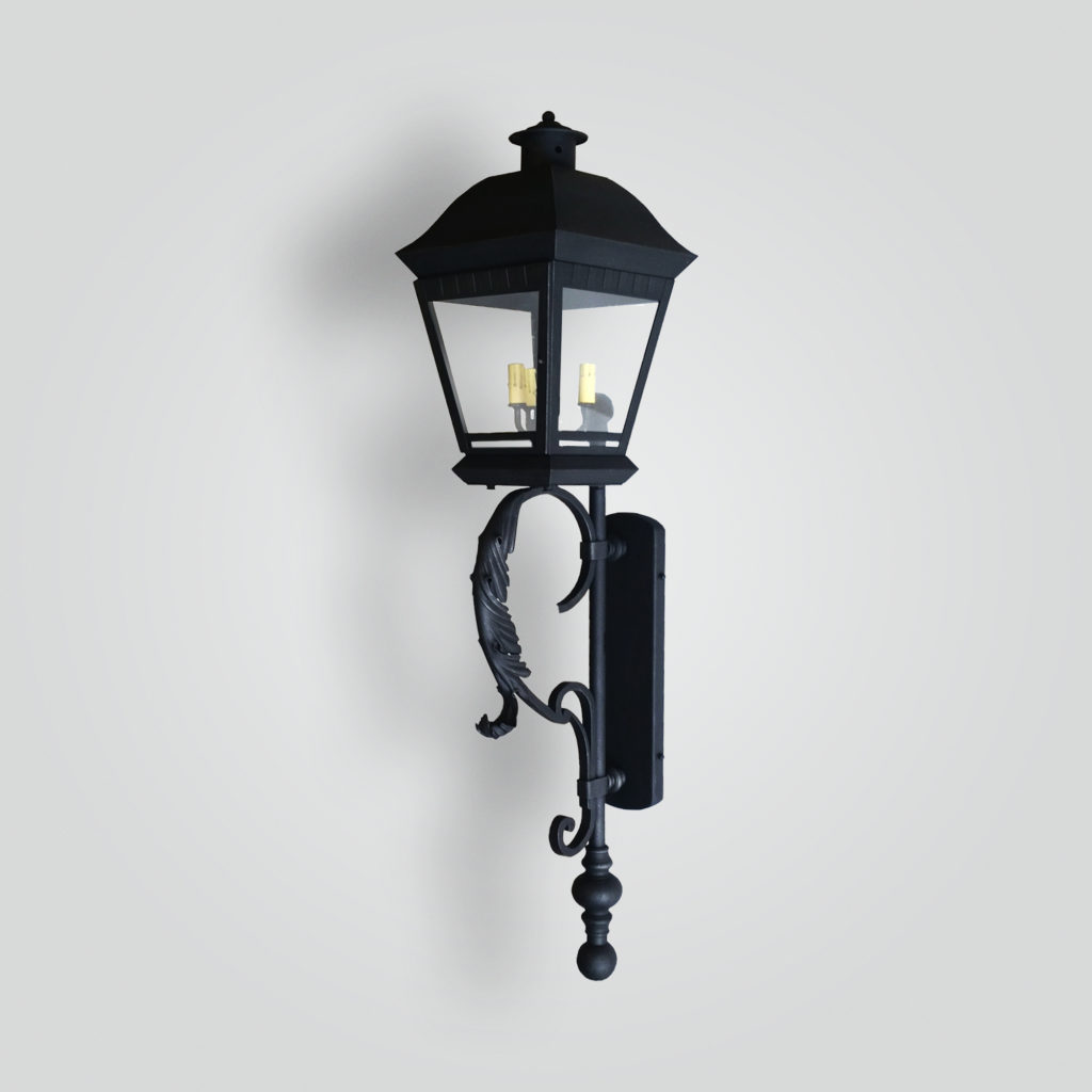 518-cb4-ir-w Bash Wang Wall Lantern On Scroll Arm – ADG Lighting Collection