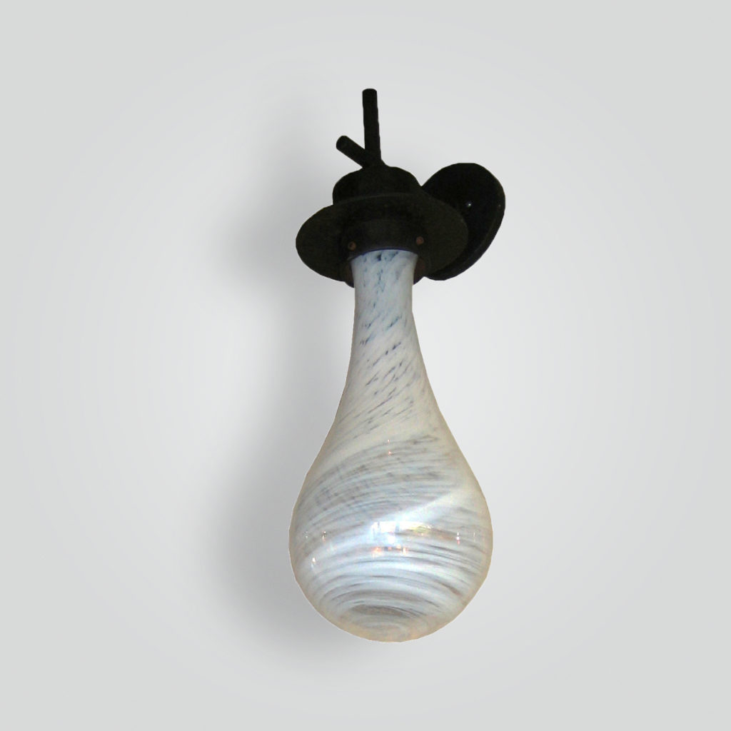 5302-mb1-irgl-w-ba Blown Glass Milk Lantern – ADG Lighting Collection