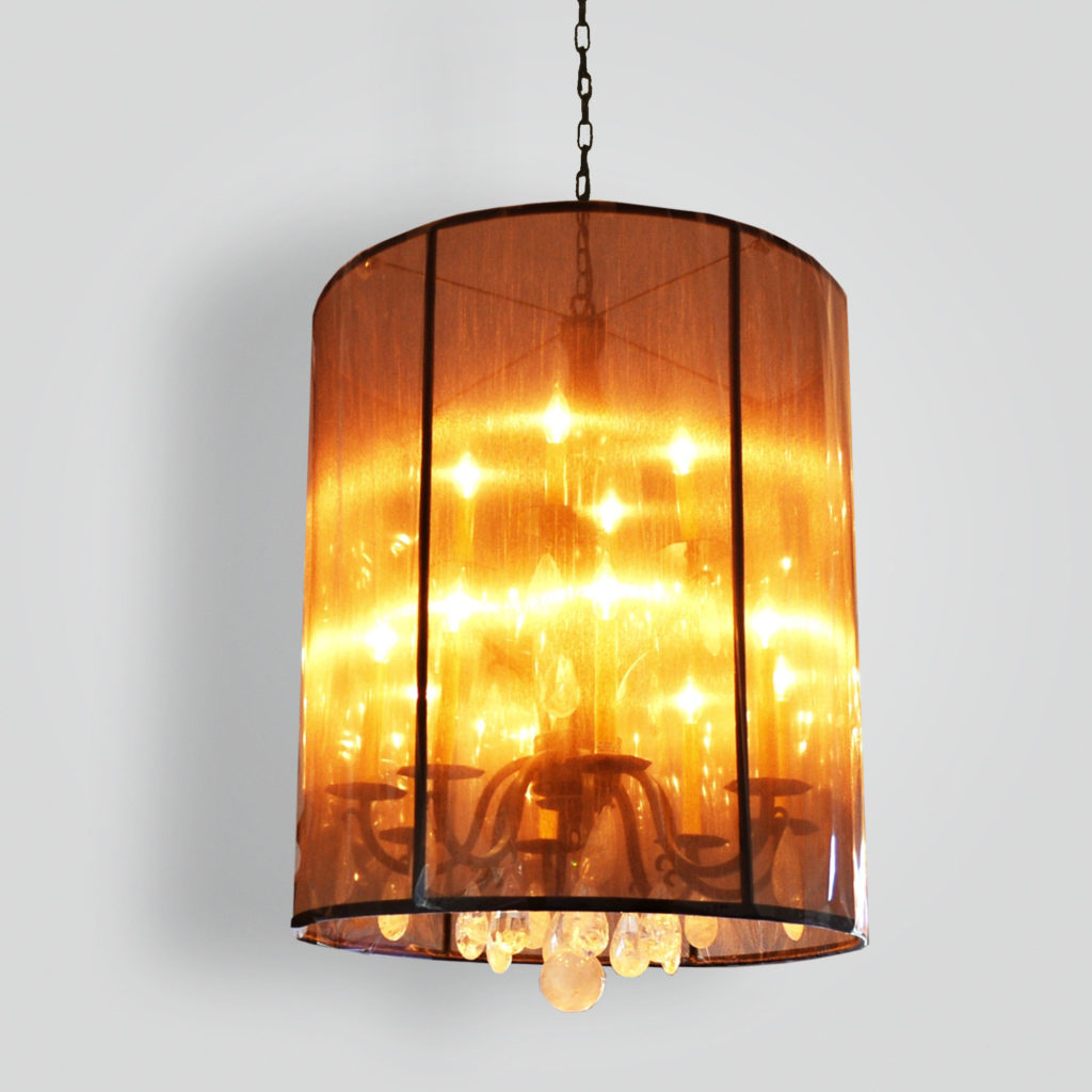 7175-cb12-ir-h-ba-rock-crystal-chandelier-forged-with-satin-mesh-shade-contermporary-chandelier – ADG Lighting Collection