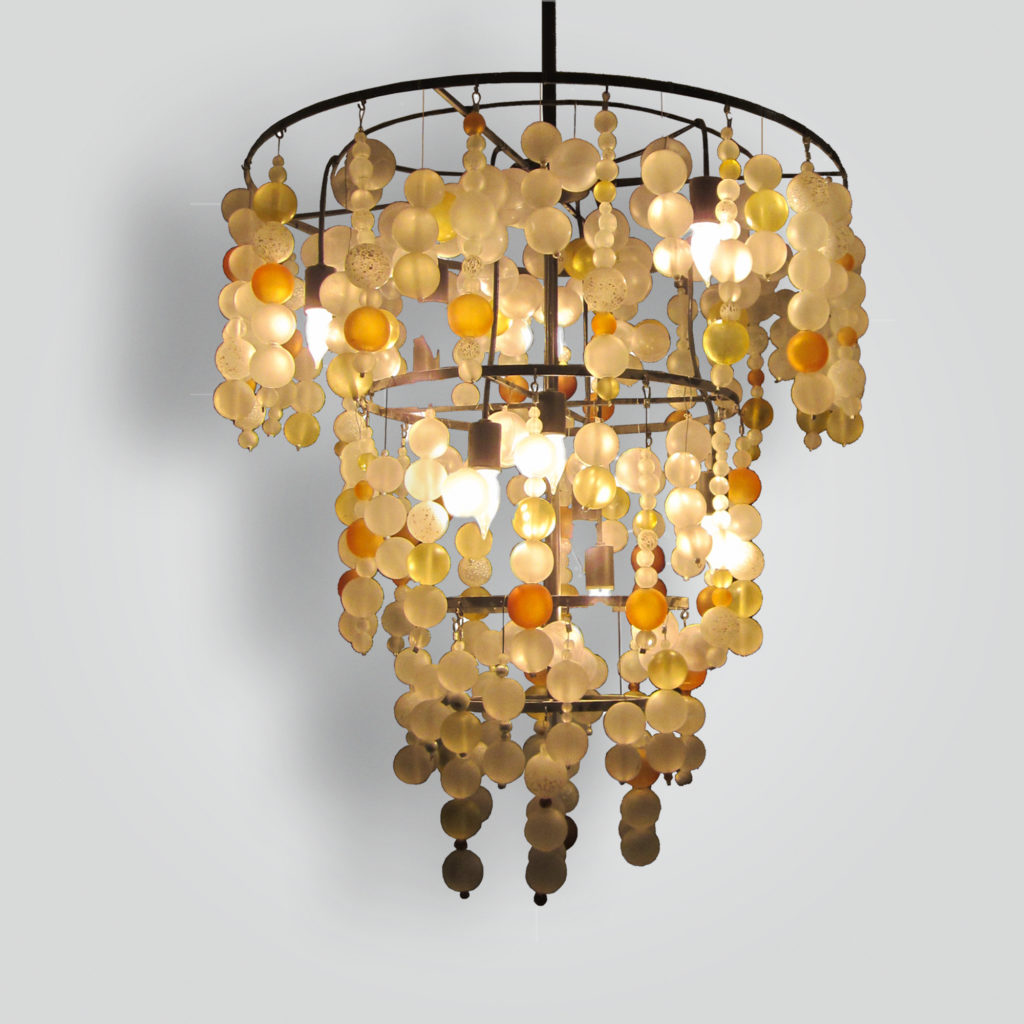 7398-mb6-gl-h-glba Tiered Ball Chandelier – ADG Lighting Collection