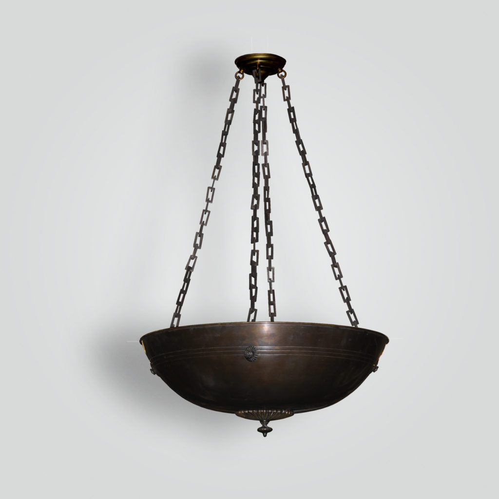 77100-mb3-br-h-sh Bronze Bowl Pendant Crossover Light Fixture – ADG Lighting Collection