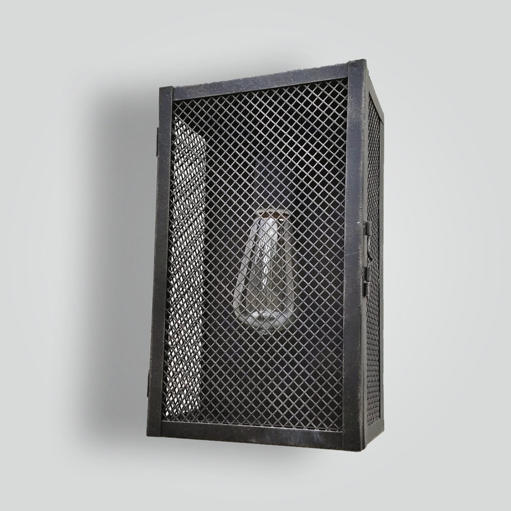 7767-5-mb1-alst-w-sh Perforated Cage Wall Lantern – ADG Lighting Collection