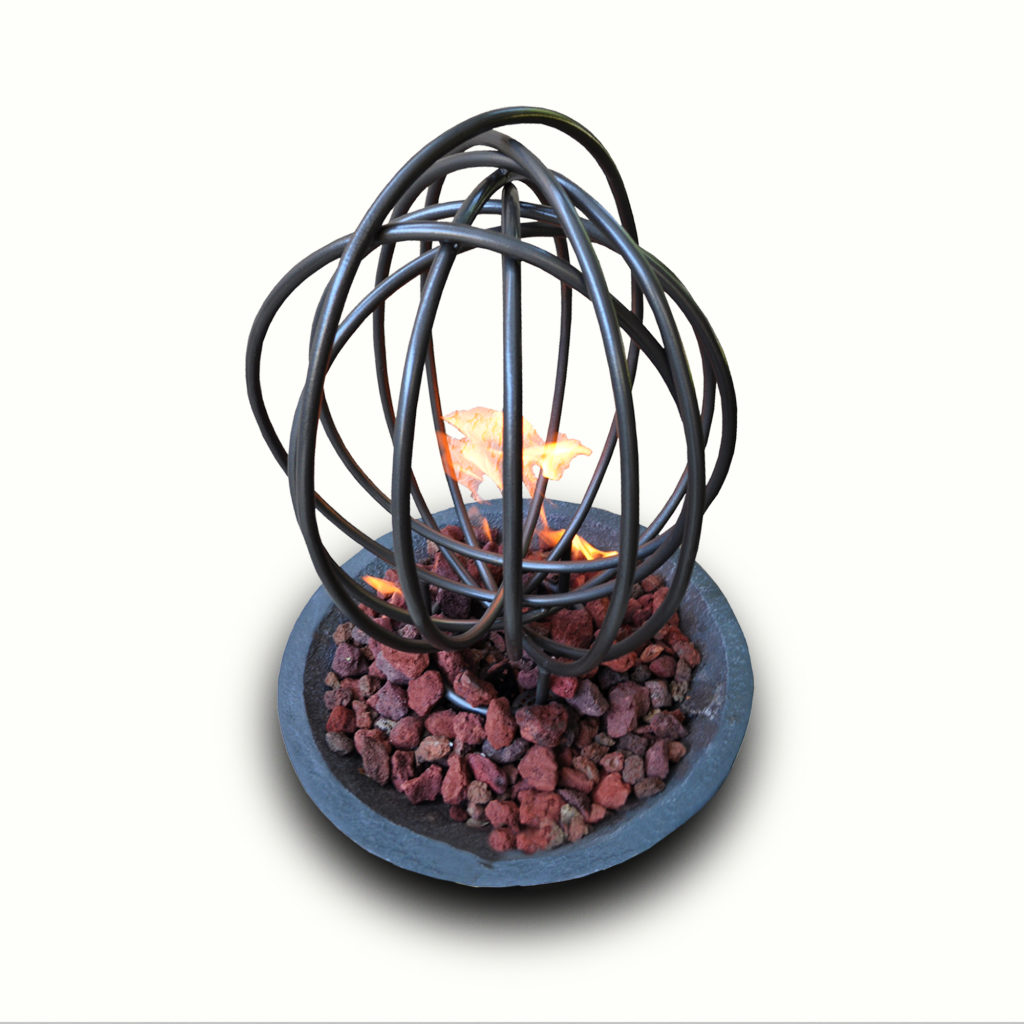 12009-ir Contemporary Iron Sculpture for Fire Pit – ADG Lighting Collection