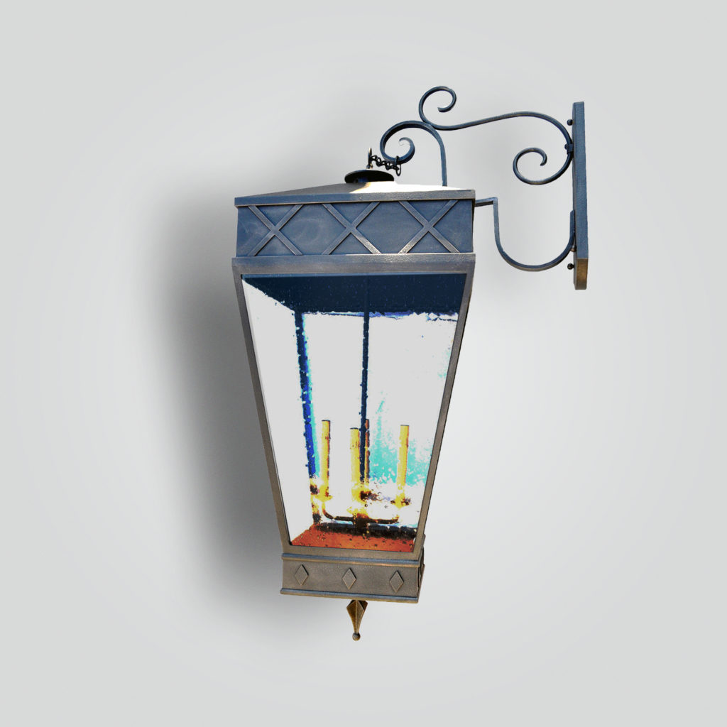 545-cb4-ir-w-fg Large Iron Lantern – ADG Lighting Collection