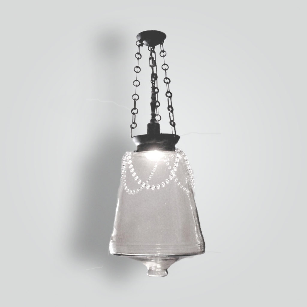 7017-mb1-br-h-sh Pyrex Glass Pendant Clear With Crystal Beads – ADG Lighting Collection