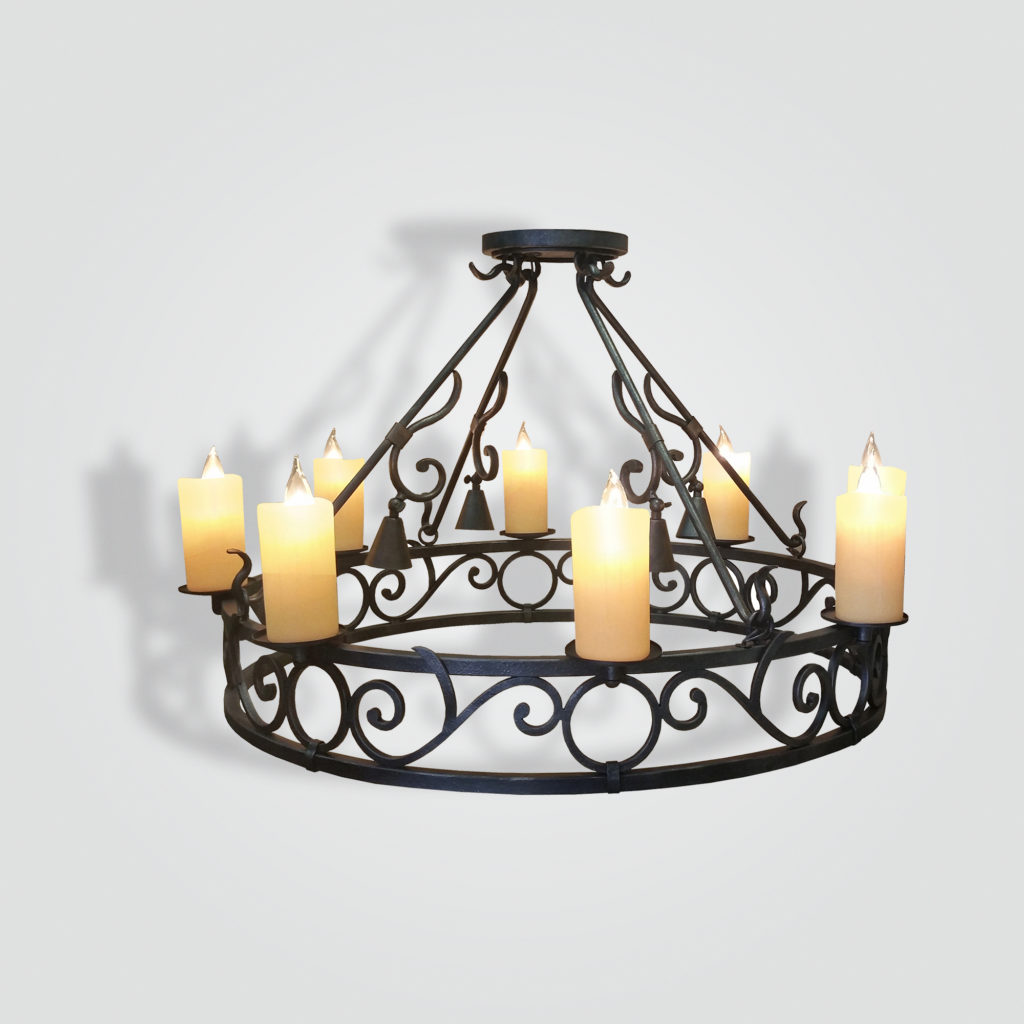 9040.56 Wrought Iron Dining Chandelier – ADG Lighting Collection
