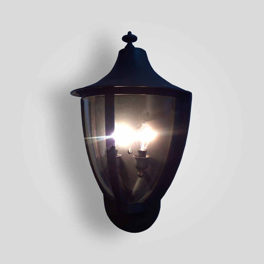 923-cb2-br-w-ba Brass Wall Flush Lantern – ADG Lighting Collection