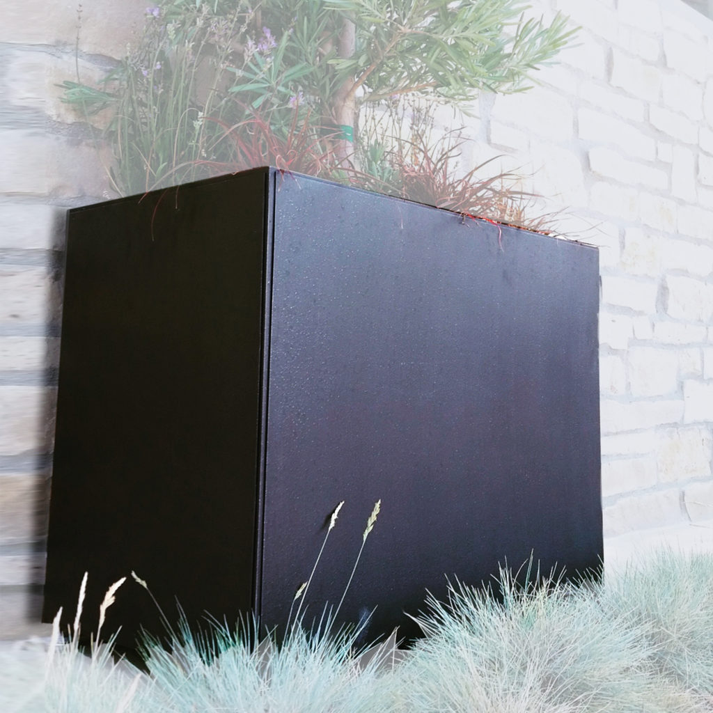 14000 Black planter with plant ADG Lighting Collection