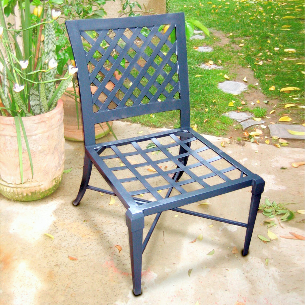 Lattice Backet Aluminum Chair Img 8226 Details ADG Lighting Collection